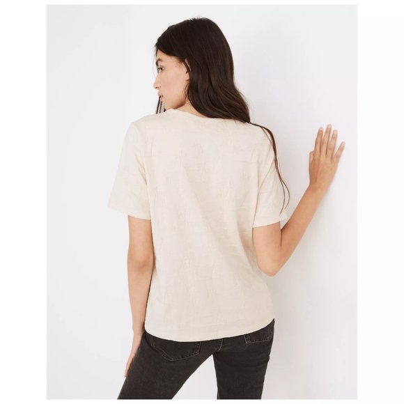 [NWT] Madewell Palm Tree Jacquard Tee - Picture 3 of 5